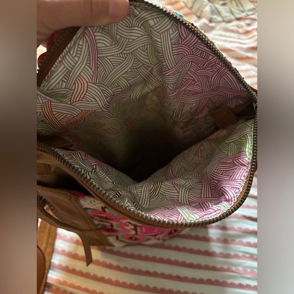 The Sak Women's Embroidered Equestrian Aztec Pattern Metal-Stud Crossbody Bag - Picture 5 of 14